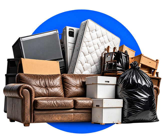 Furniture, appliances and household junk ready for removal