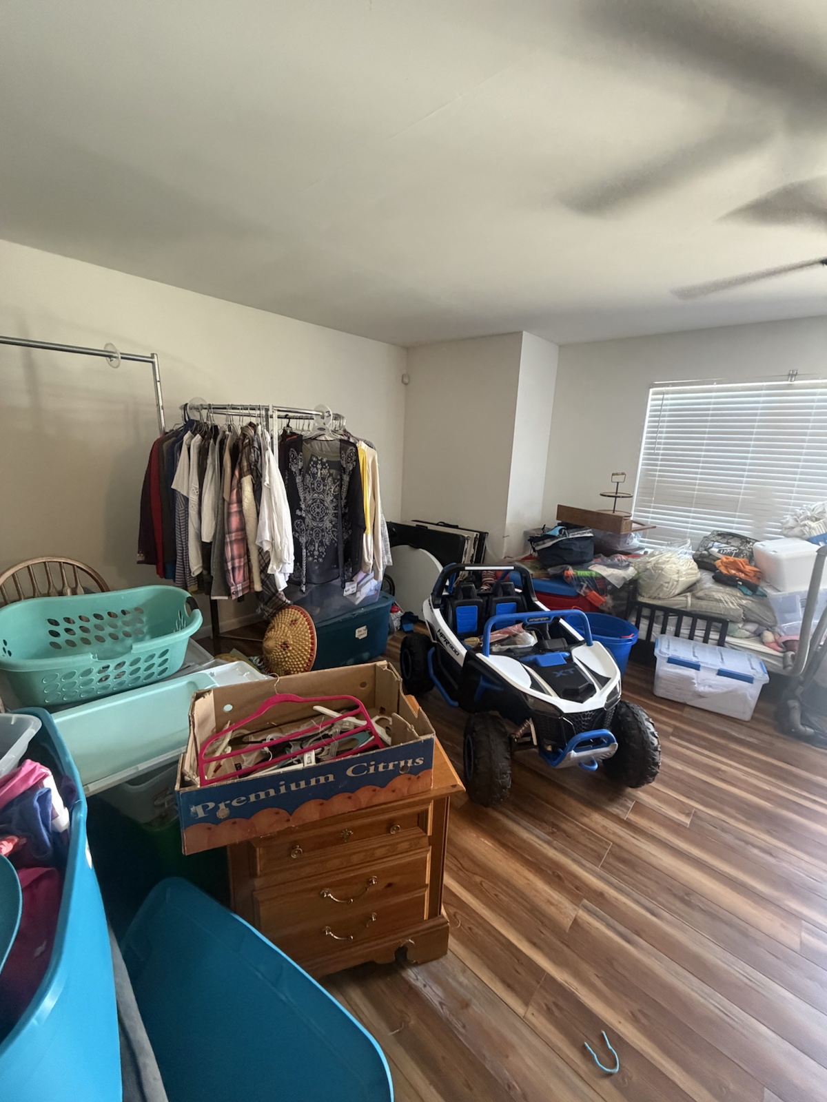 Cluttered room ready for a household junk removal cleanout